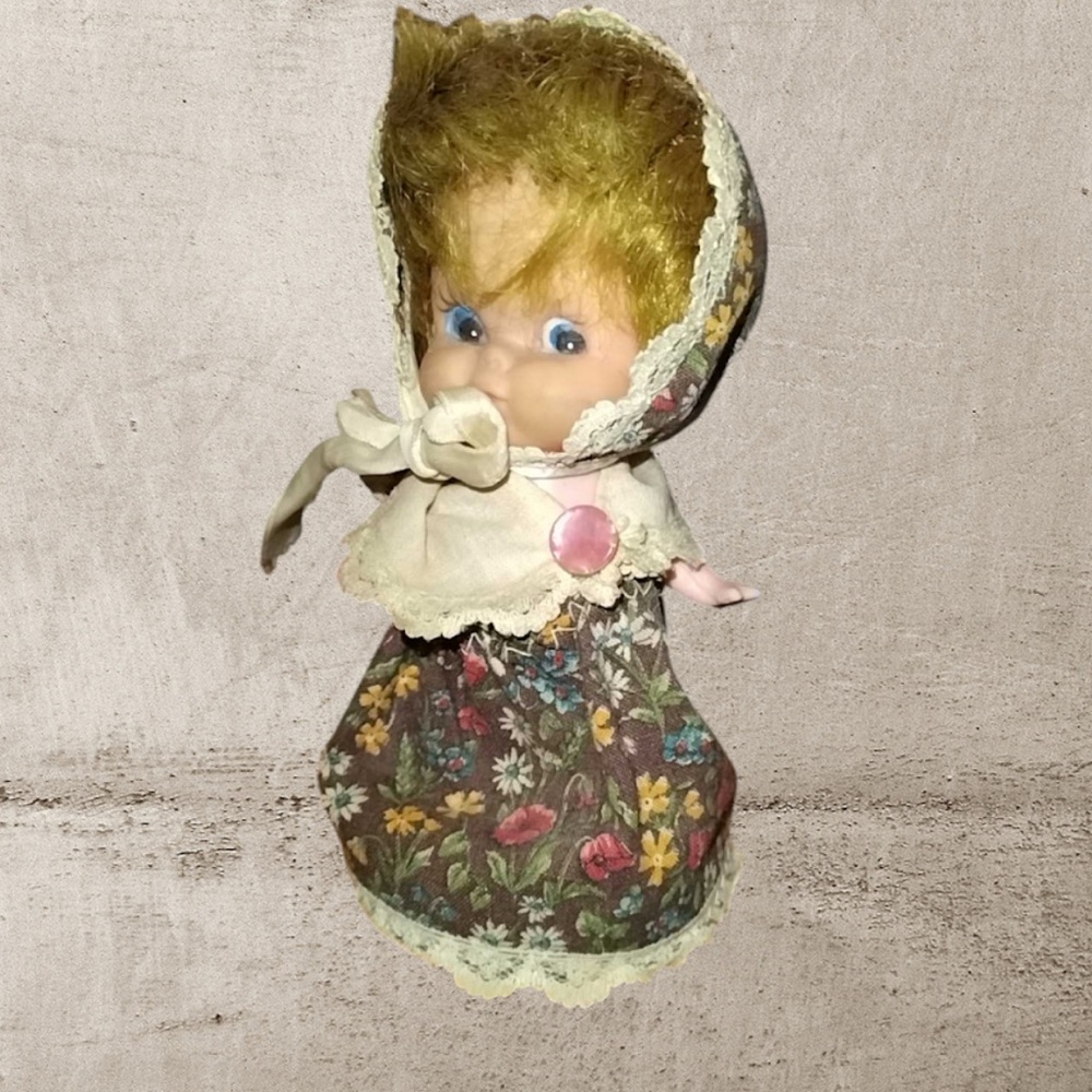 Vintage Handmade Little Country Girl Doll